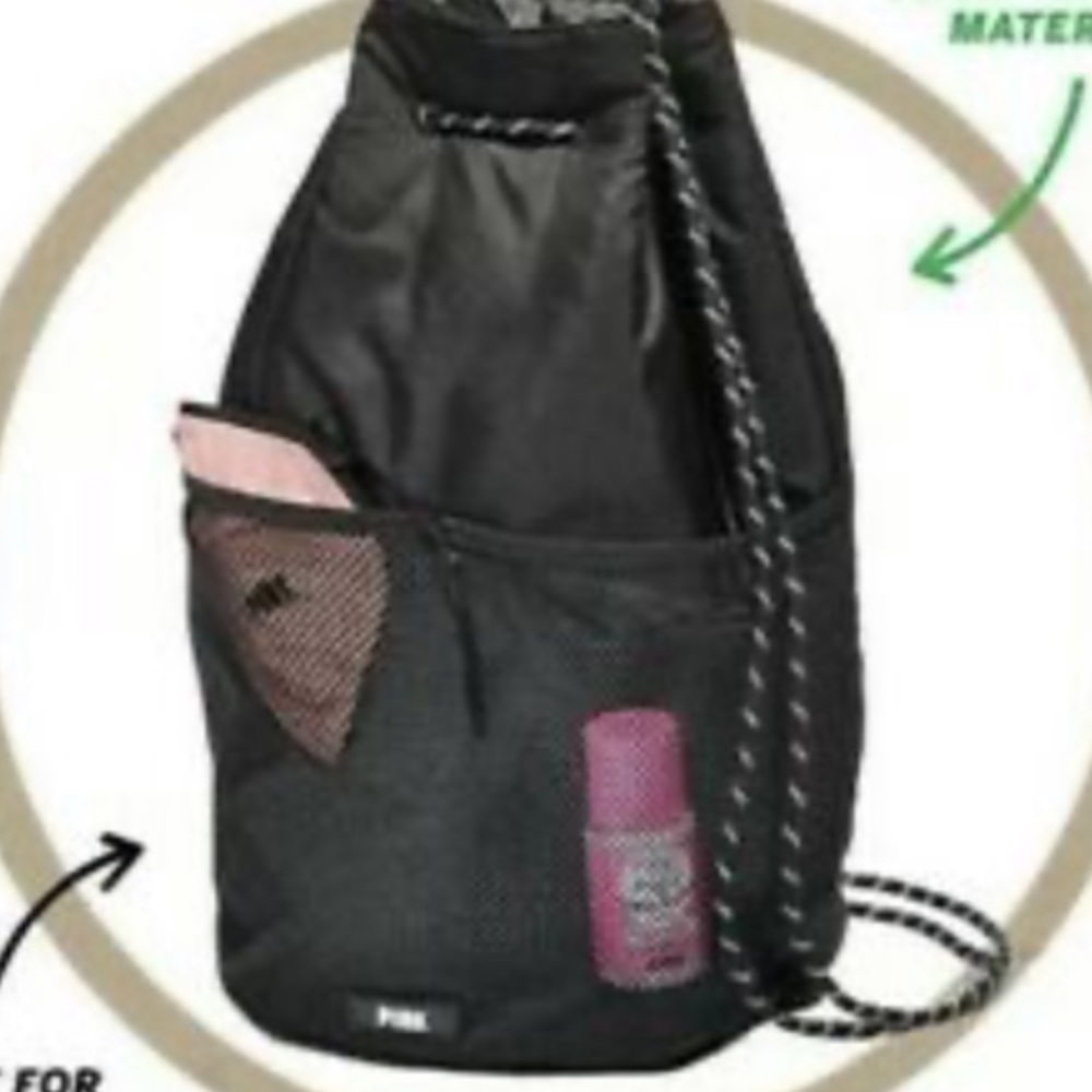VS black drawstring bag